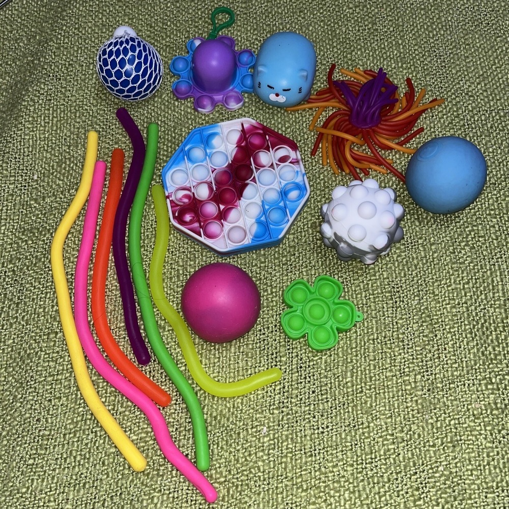 Push Pop Bubble‎ Fidget Sensory Lot 15 Items Including Squishy